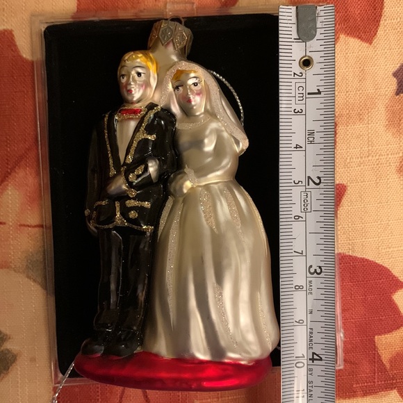 Our First Christmas, handcrafted and painted glass ornament, vintage. EUC - Picture 9 of 14